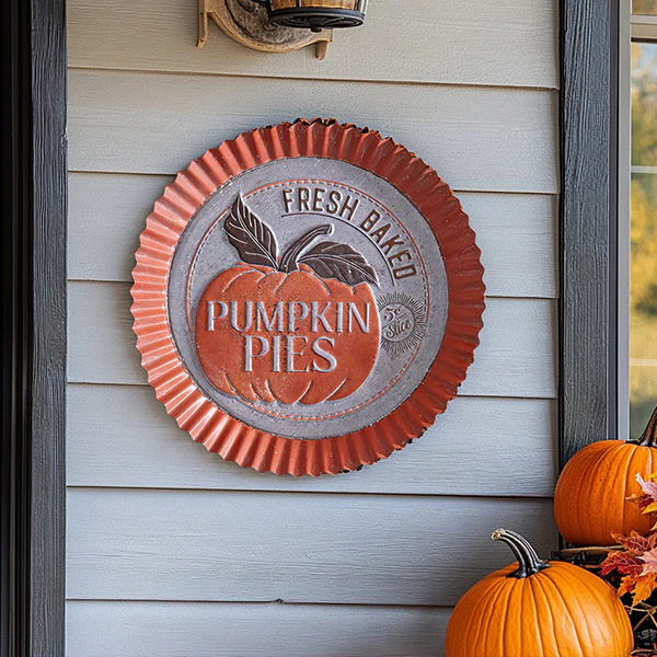 Pumpkin Pies Bottle Cap Sign