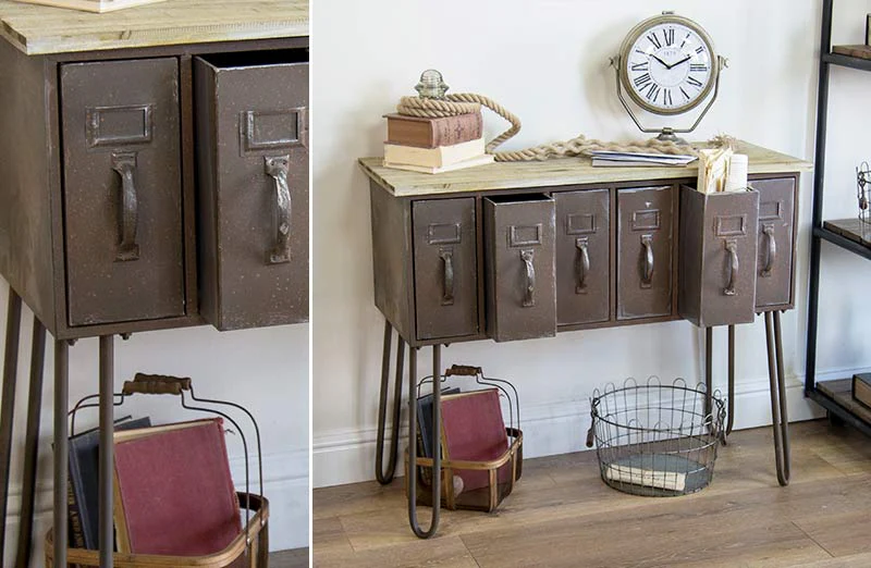 Metal Filing Cabinet Inspired Table