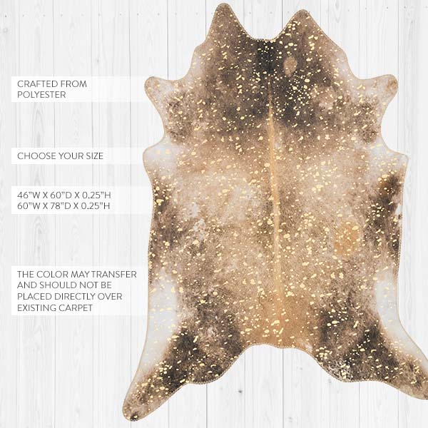 Speckled Cowhide Rug, Pick Your Size
