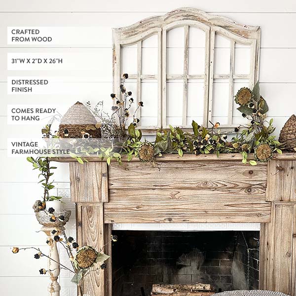 Large Handcrafted Wooden Window Frame