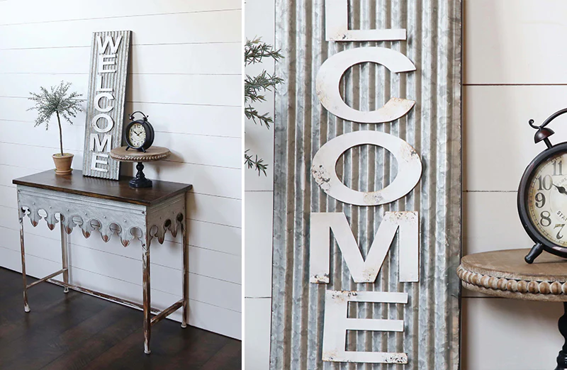 Metal Welcome Sign
