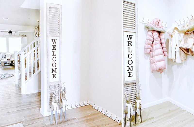 Wooden Shutter Welcome Sign