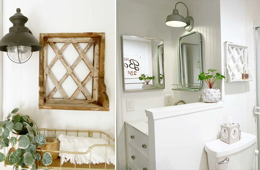 Framed Latticework Shelf, Pick Your Color