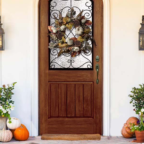Premium Pumpkin and Gourd Autumn Wreath
