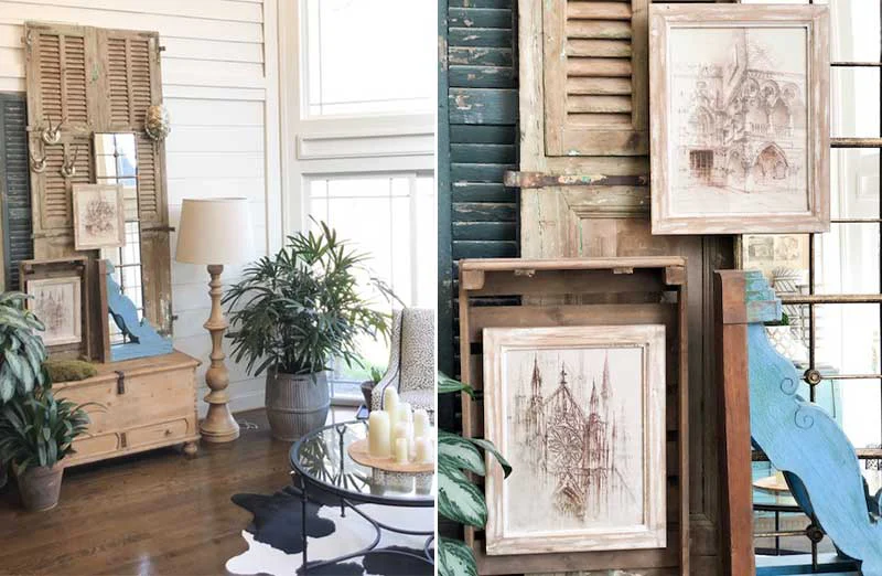 Vintage Inspired Cathedral Prints  Set of 2