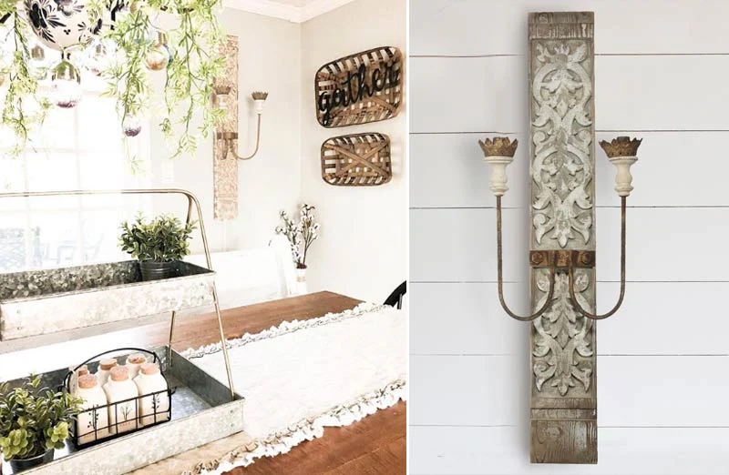 Rustic Pillar Wall Sconce Light