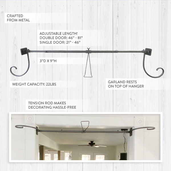 Metal Scrollwork Garland Holder, Pick Your Size