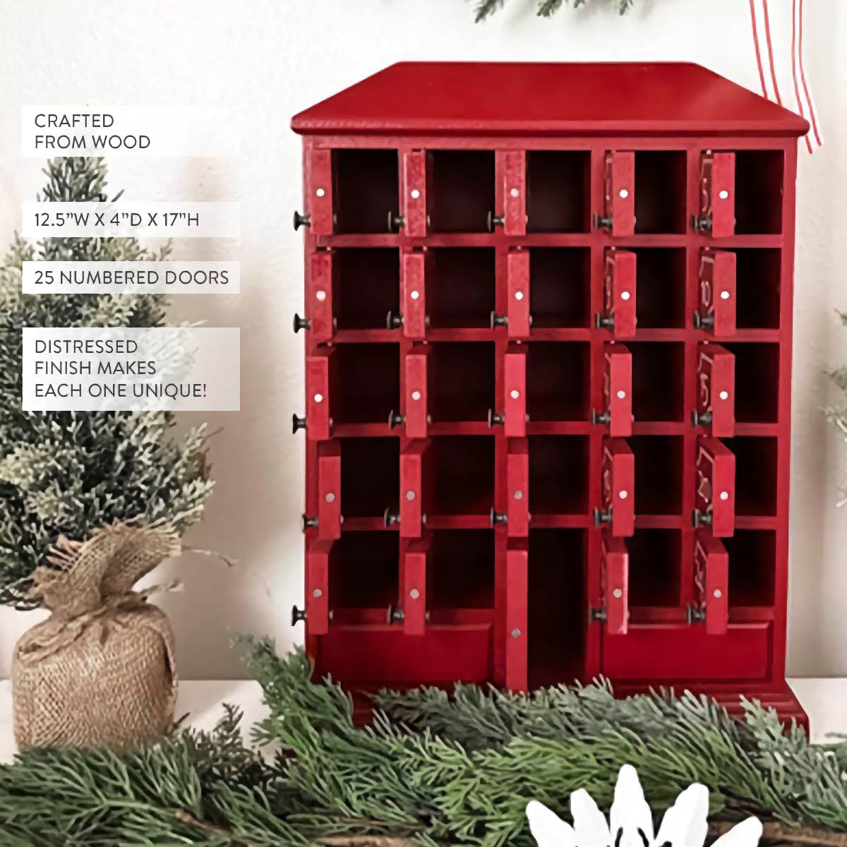 Advent Calendar Wooden Cabinet {Keep the Tradition}