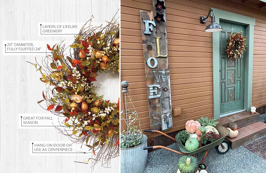 Premium Cape Gooseberry Wreath
