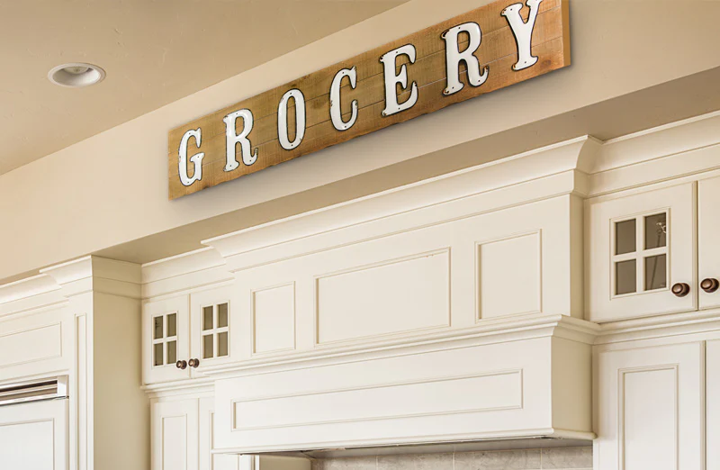 Wood Grocery Sign
