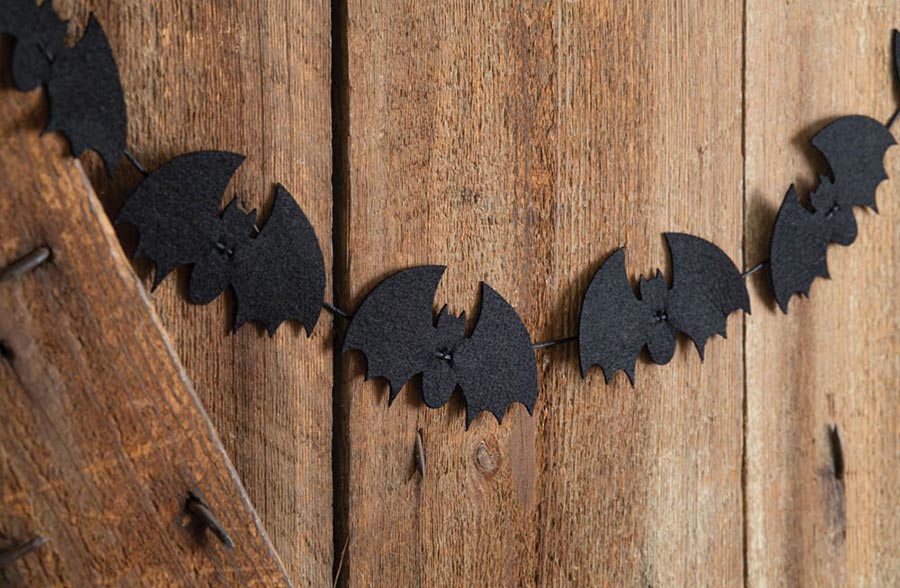 72 Inch Long Black Bat Garland