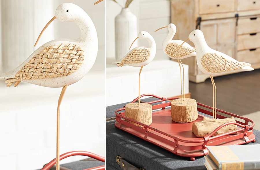Standing Seagulls Statues, Set of 3