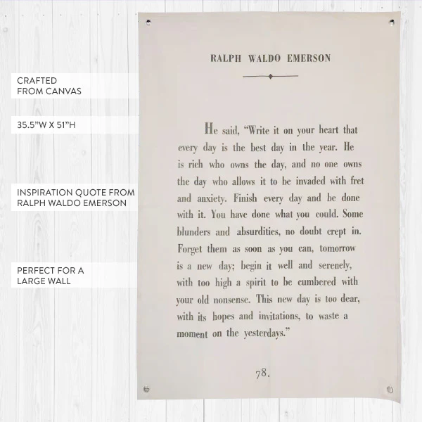 51 Inch Ralph Waldo Emerson Hanging Wall Canvas