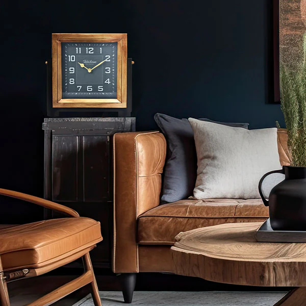 LARGE Square Metal Clock