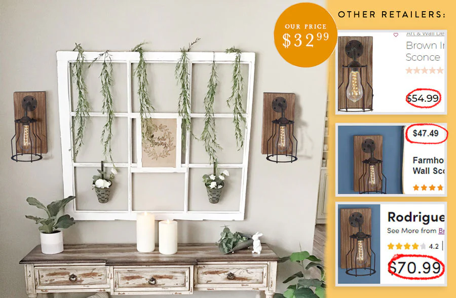 Rustic LED Wall Sconce