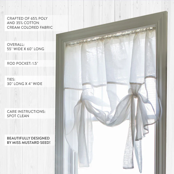 Tie-Up Window Shade Designed by Miss Mustard Seed
