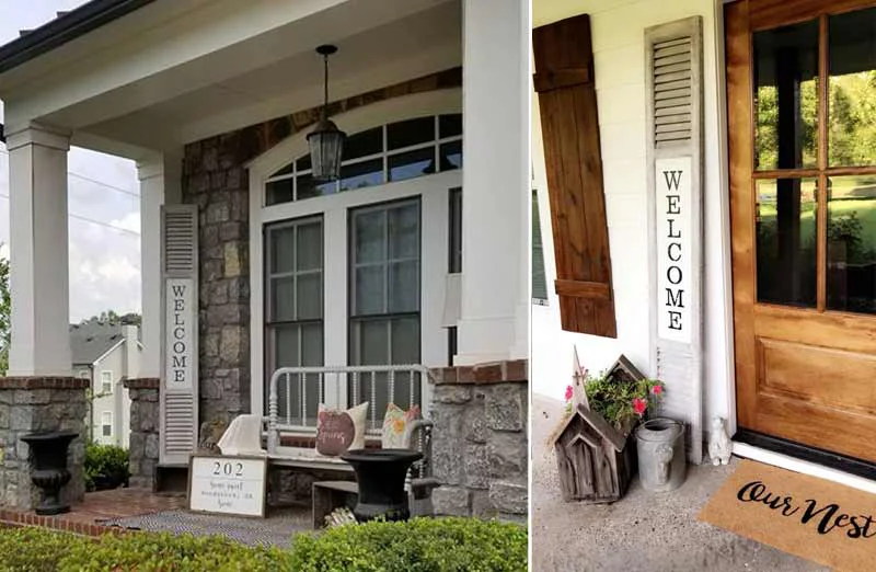 Wooden Shutter Welcome Sign