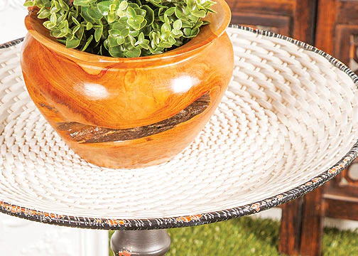 French Enamel Inspired Accent Table