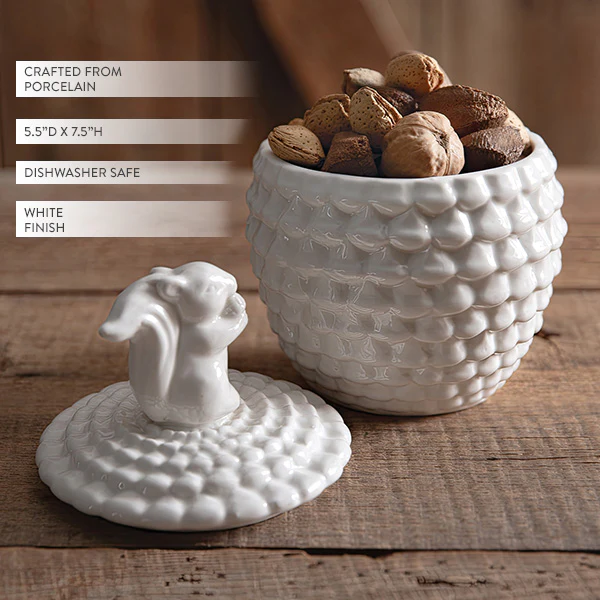 Porcelain Squirrel Canister
