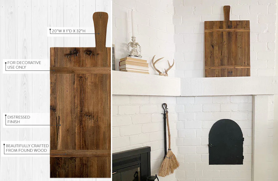 Found Wood OVERSIZED Decorative Pizza Board