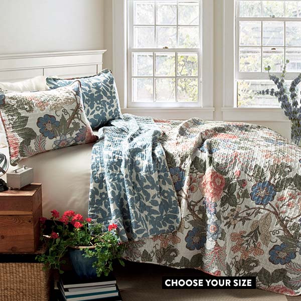 Reversible Sydney Quilt Set, Pick Your Size