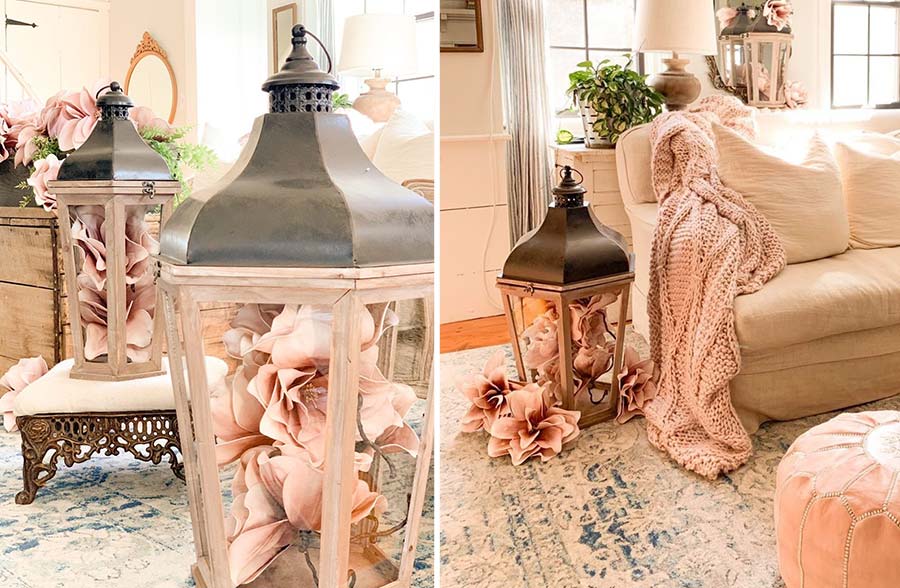 *HUGE* Rustic Lanterns  Set of 2