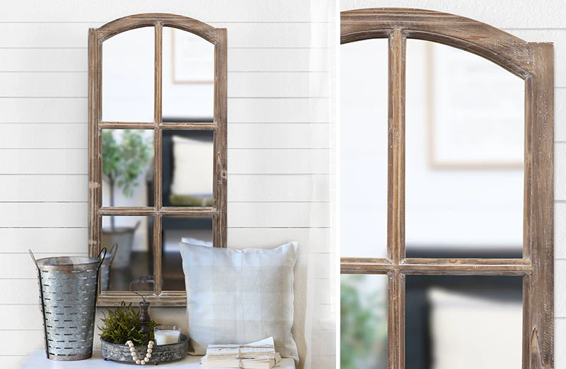 *HUGE* Rustic Farmhouse Window Pane Mirror