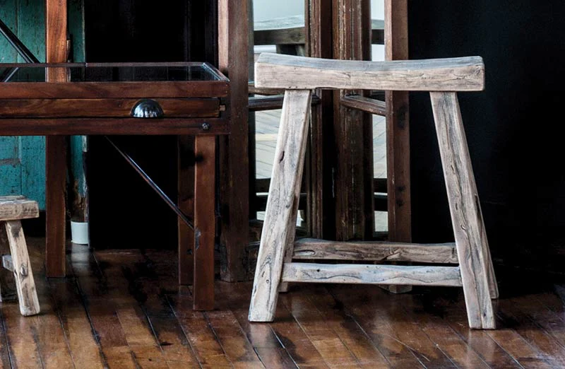 Repurposed Vintage Primitive Stool
