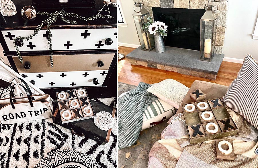 Vintage Inspired Tic-Tac-Toe