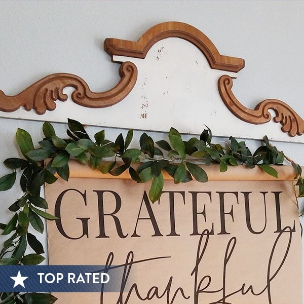 HUGE Wood Scroll Wall Decor
