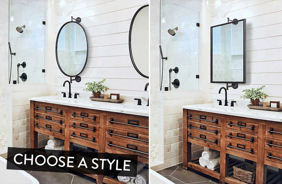 Industrial Metal Vanity Mirror, Pick Your Style