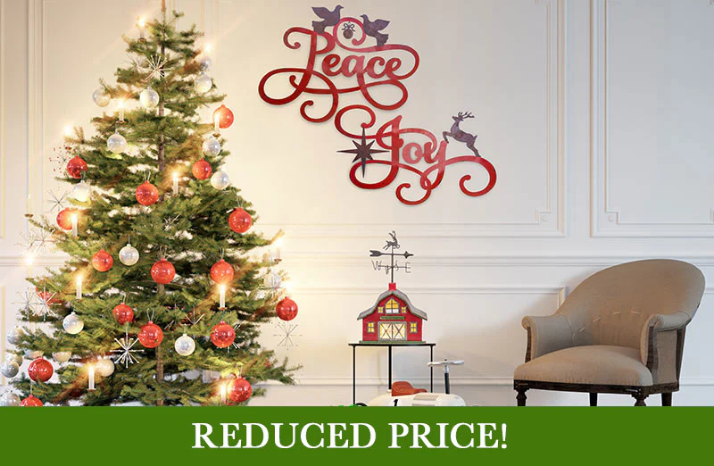 Metal Script Christmas Signs