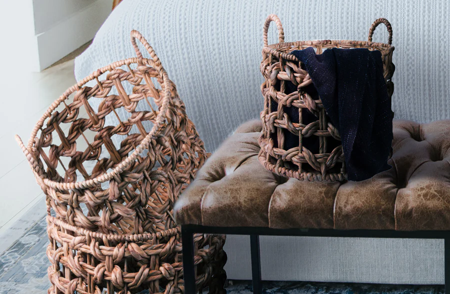 Nesting Water Hyacinth Baskets, Set of 3