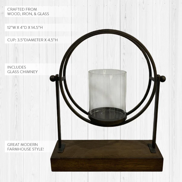 Iron Ring Floating Candle Holder