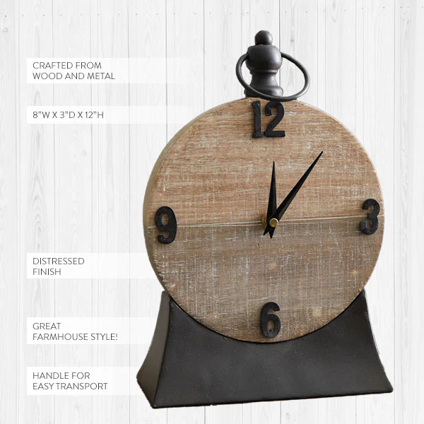 Modern Farmhouse Tabletop Clock