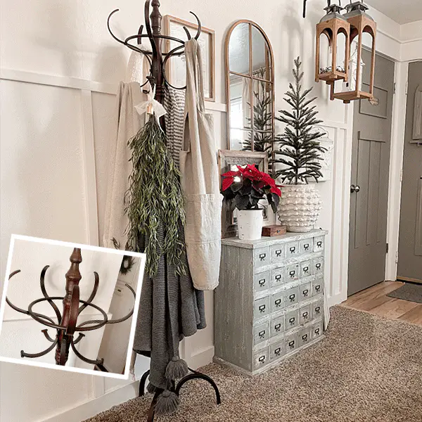 Vintage Inspired Entryway Coat Rack