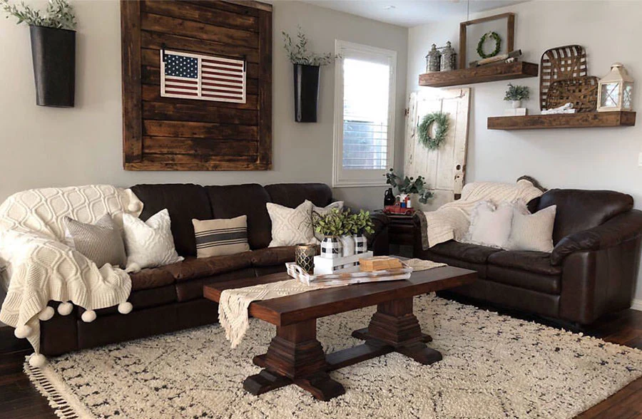 Hanging Barn Door Inspired American Flag