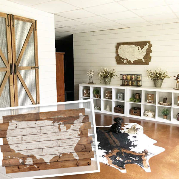 HUGE USA Map Wall Decor