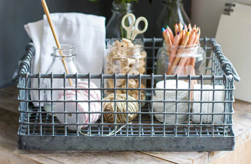 *Large* Vintage Iron Tulip Crate