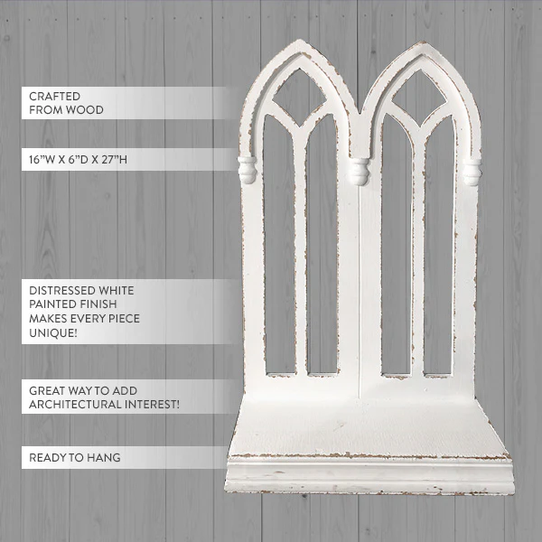 Double Cathedral Window Shelf
