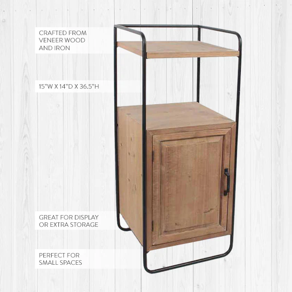 Modern Utilitarian Cabinet Side Table