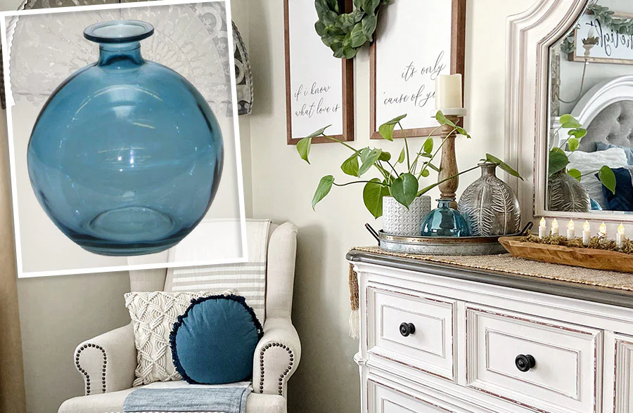 Round Tinted Demijohn Vase