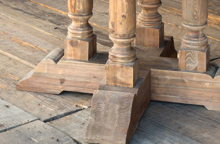 Old Pine Balustrade Table