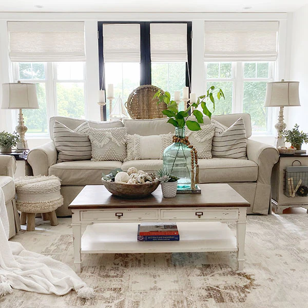 Traditional French Accent Coffee Table with Drawers