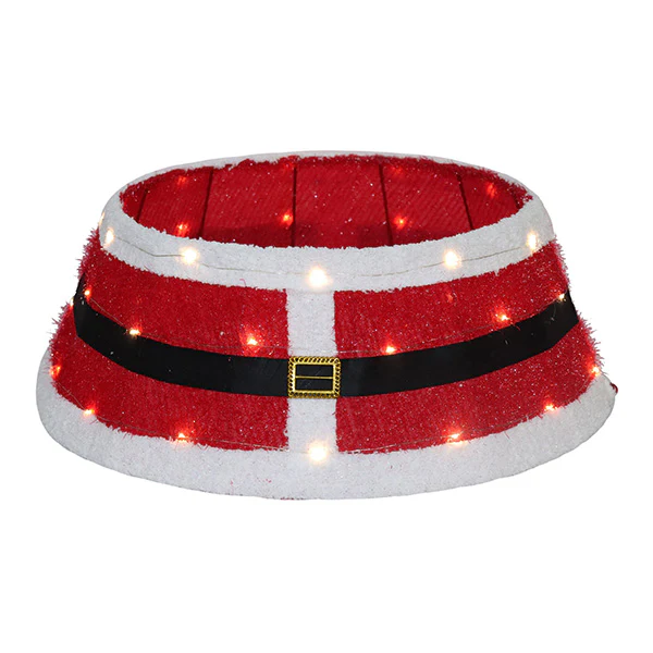 Light Up Santa Belt Tree Collar
