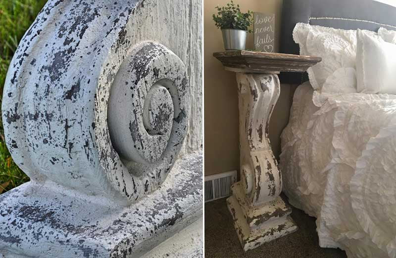 Distressed Corbel Side Table