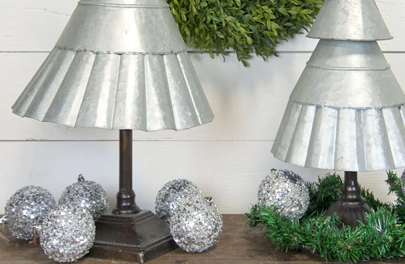 Galvanized Christmas Trees  Set of 2