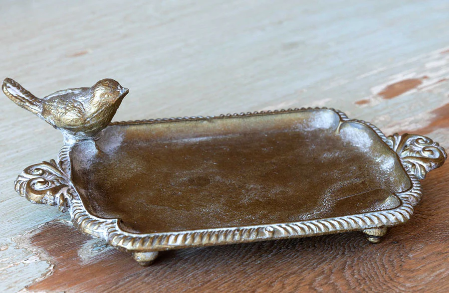 Brass Bird Soap Dish, Set of 2