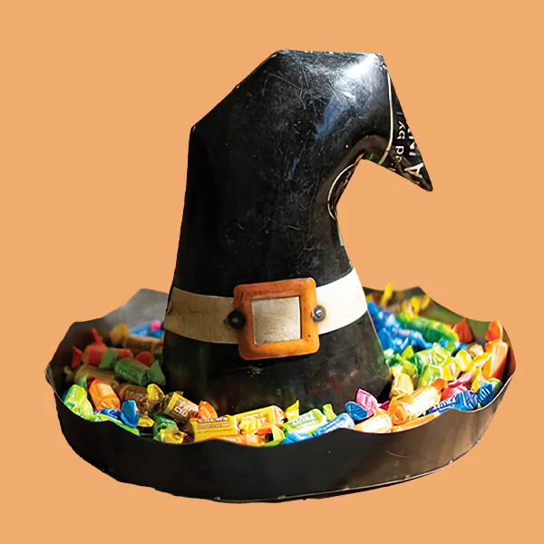 Recycled Iron Witch Hat Tray