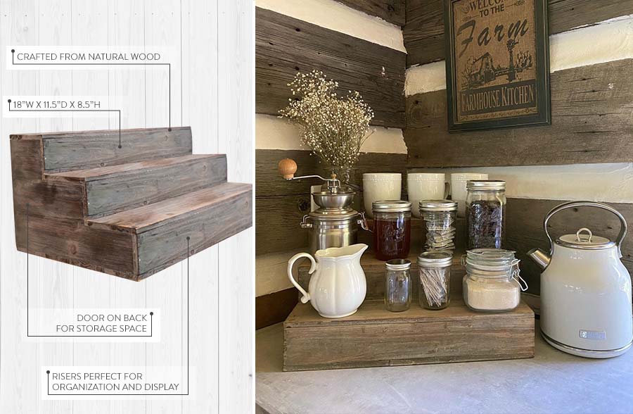Stair Step Riser Storage Cubby